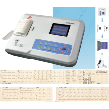 Contec ECG 300G Digital Máquina ECG de tres canales CE 12 Software de PC LCD Color LCD